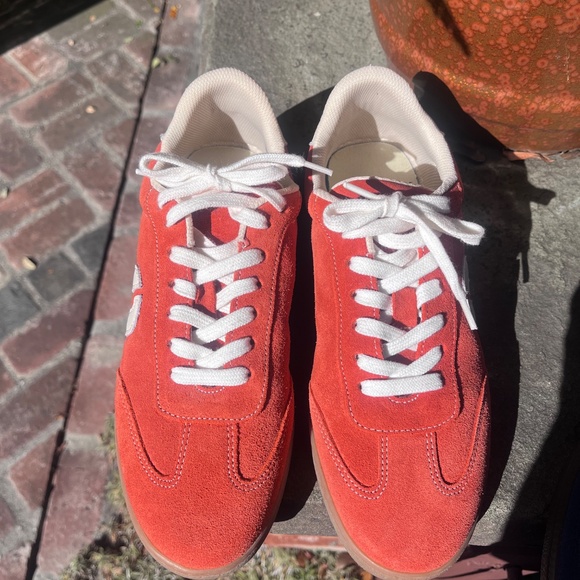 Orange womens sneakers European brand ODJAE Lucia - Picture 3 of 5